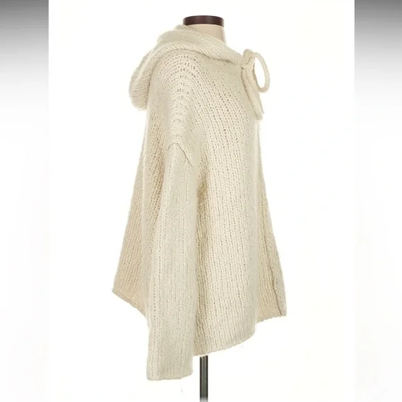 Khaite Sile Ivory Bouclé Cashmere Hoodie XS